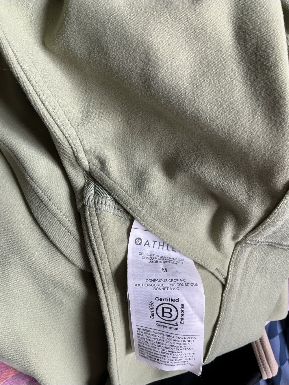 Athleta Olive High-Neck Cropped Sports Bra Tank - Picture 7 of 7
